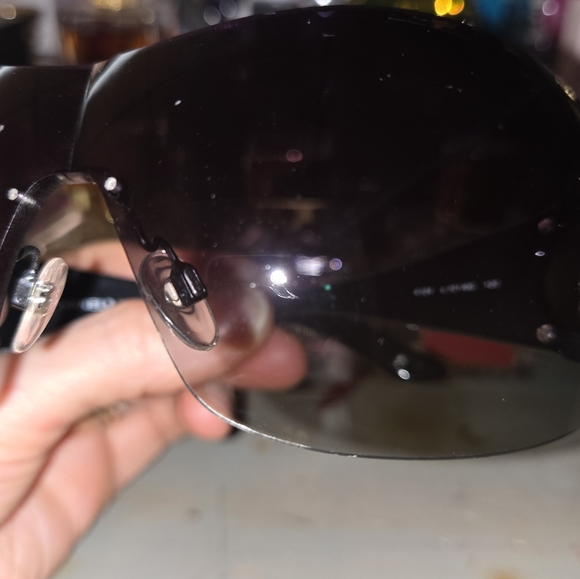 Chanel CC vintage shield sunglasses black gradient - Picture 9 of 11